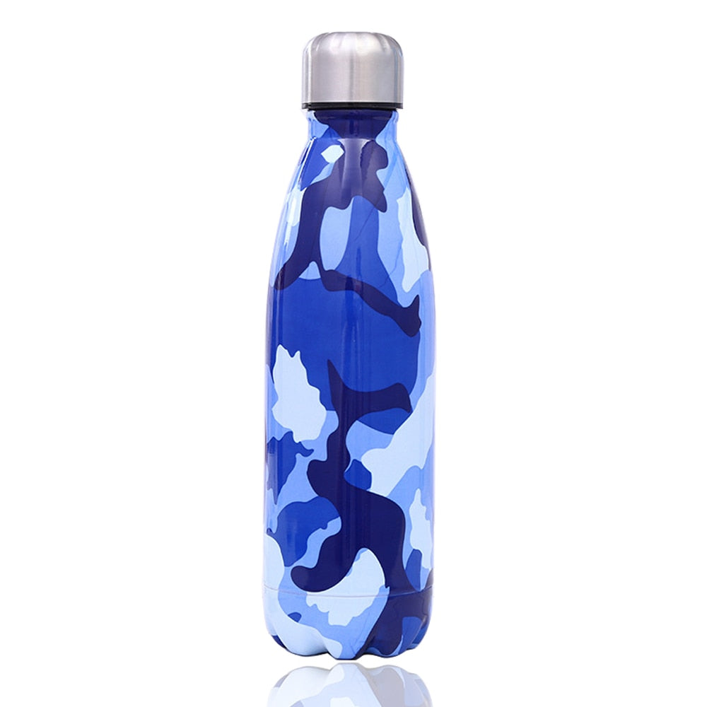 Camouflage Stainless Steel Portable Sports Water Bottle