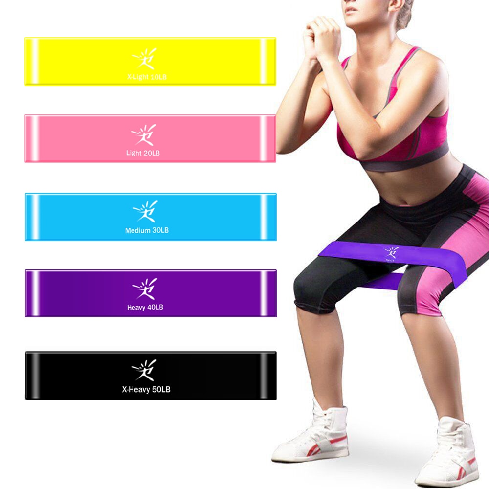 5 Colors Latex Resistance Bands Fitness Set