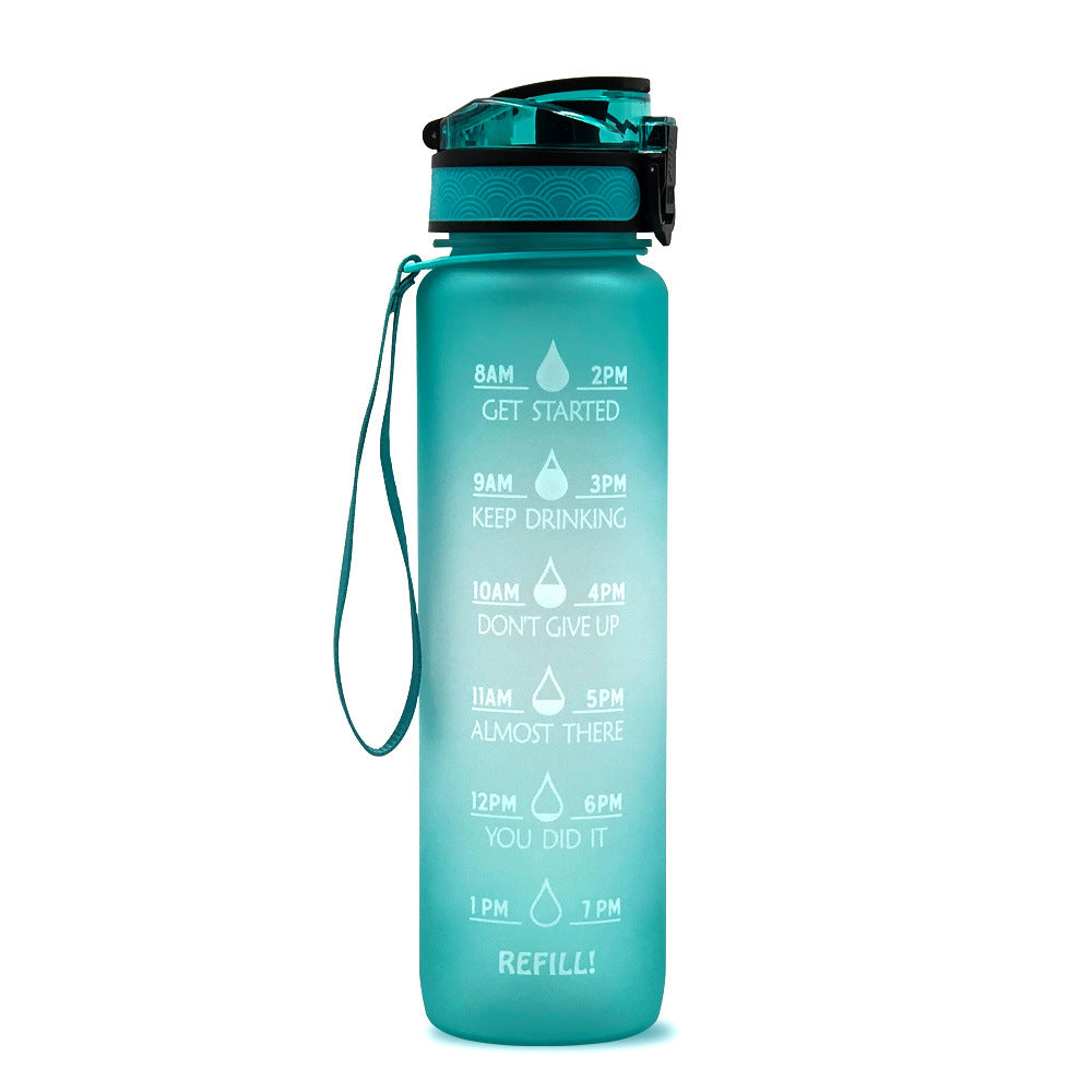 1L Frosted Gradient Sports Water Bottle