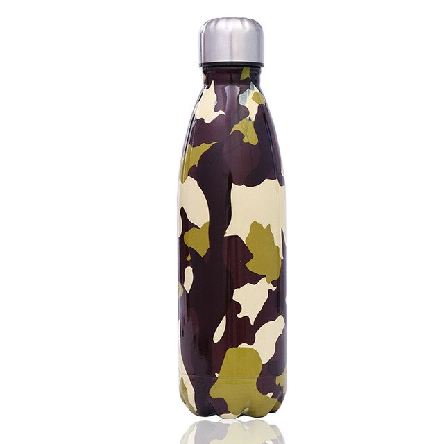 Camouflage Stainless Steel Portable Sports Water Bottle
