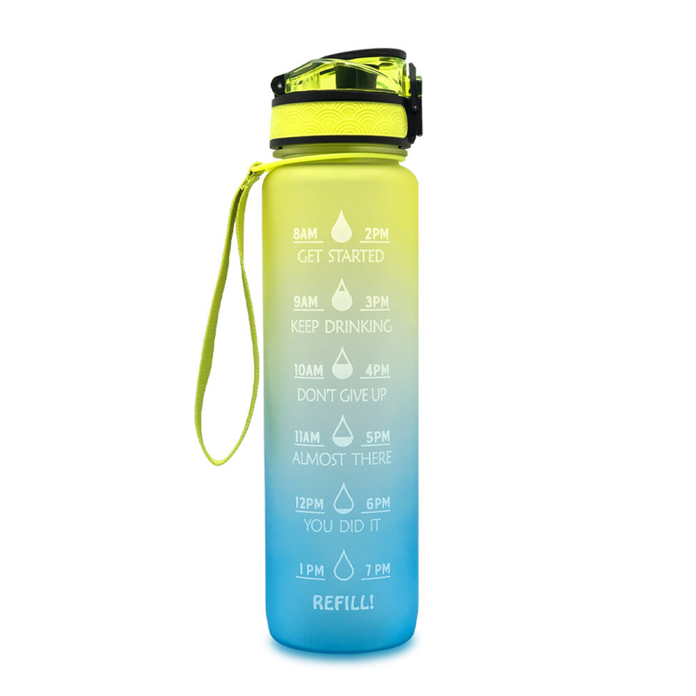 1L Frosted Gradient Sports Water Bottle