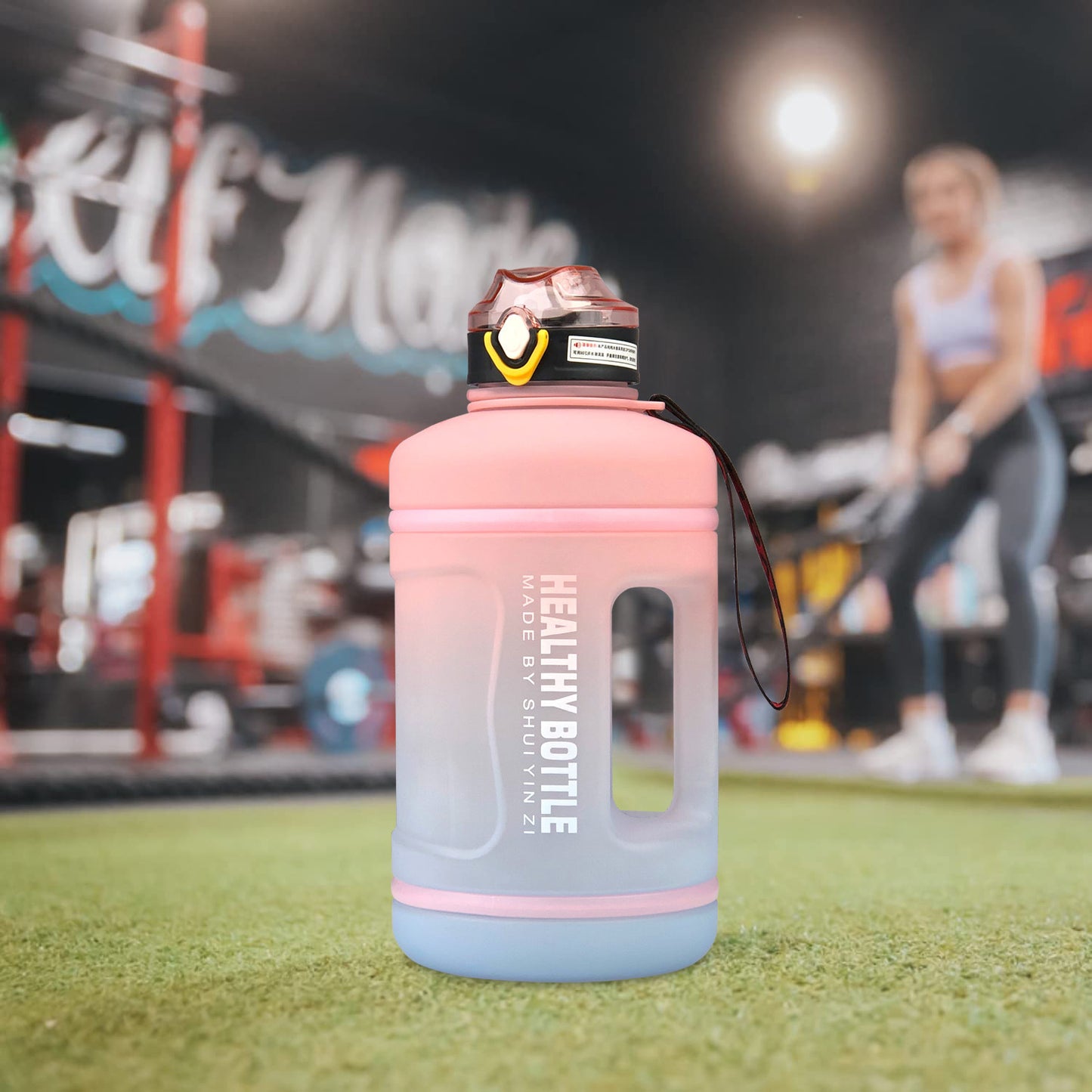 2.2L Frosted Gradient Sports Water Bottle