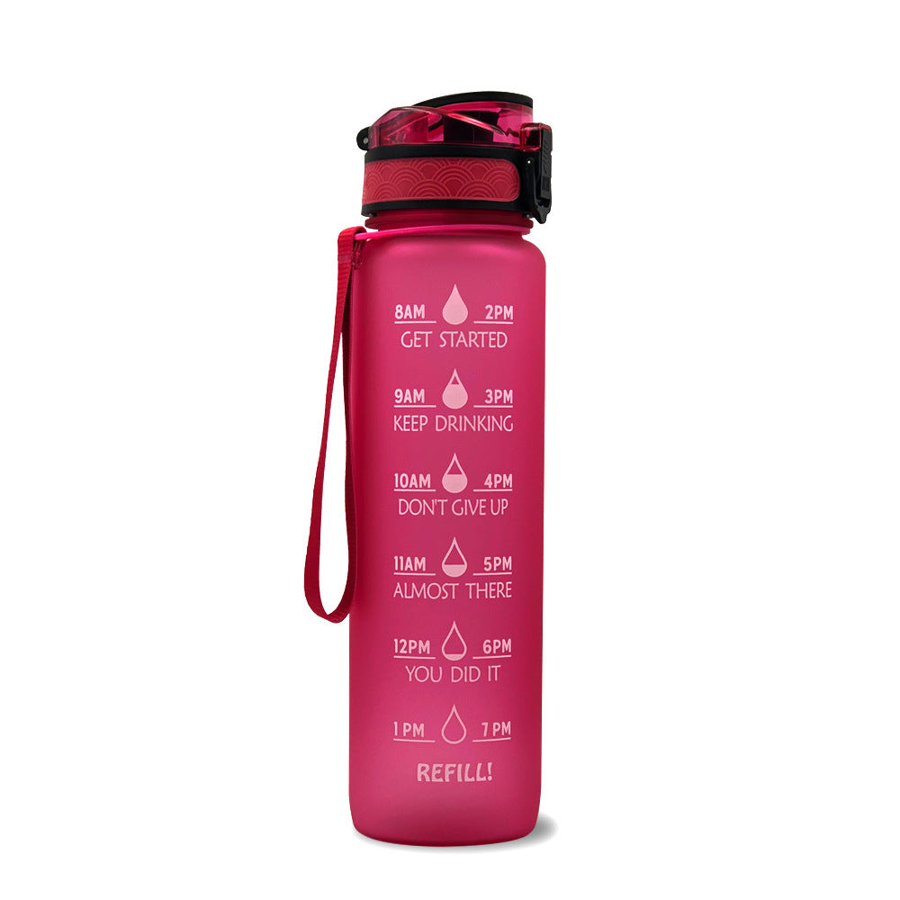 1L Frosted Gradient Sports Water Bottle
