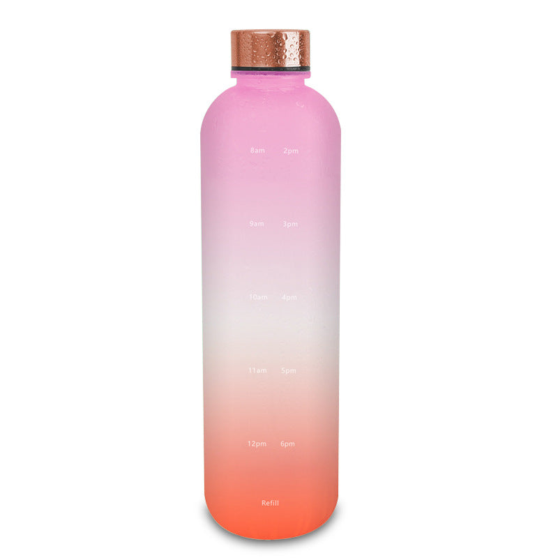 Frosted Gradient Sports Water Bottle 1L