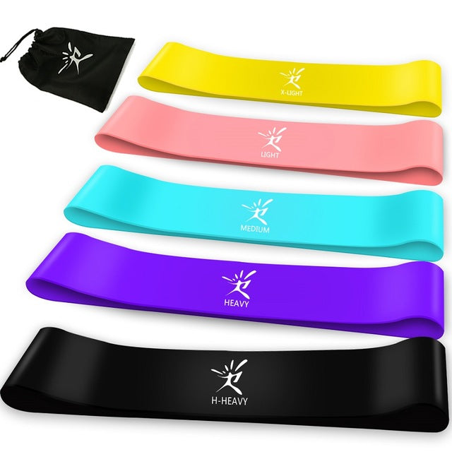 5 Colors Latex Resistance Bands Fitness Set