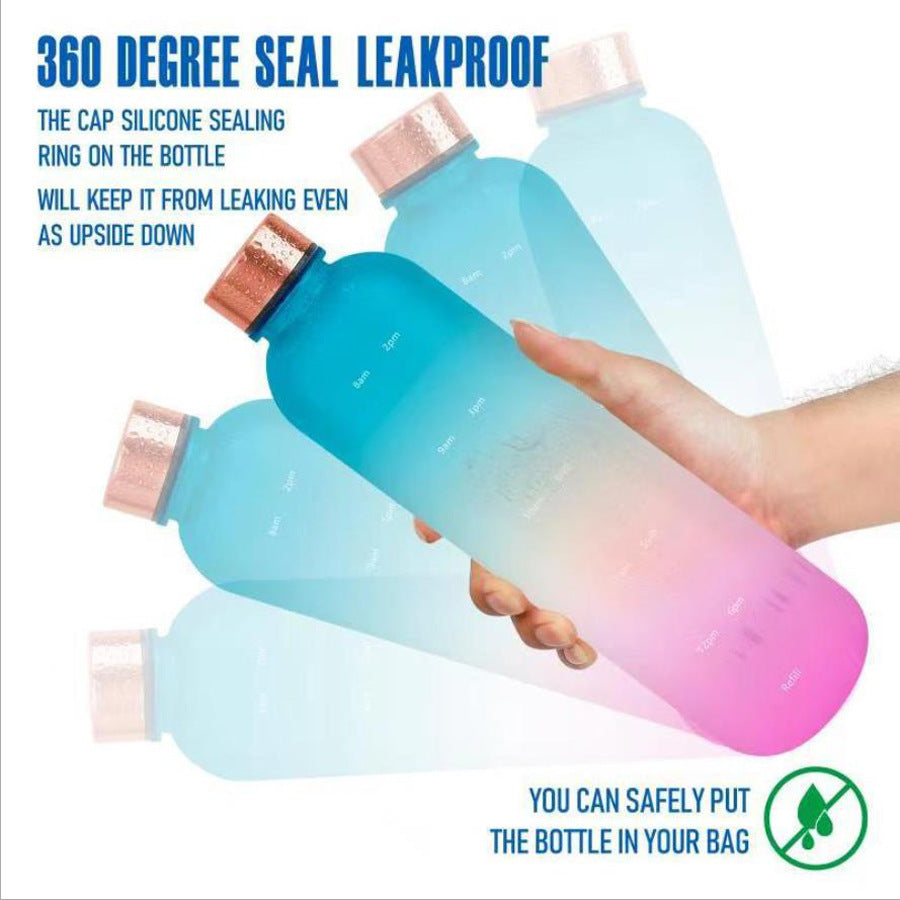Frosted Gradient Sports Water Bottle 1L