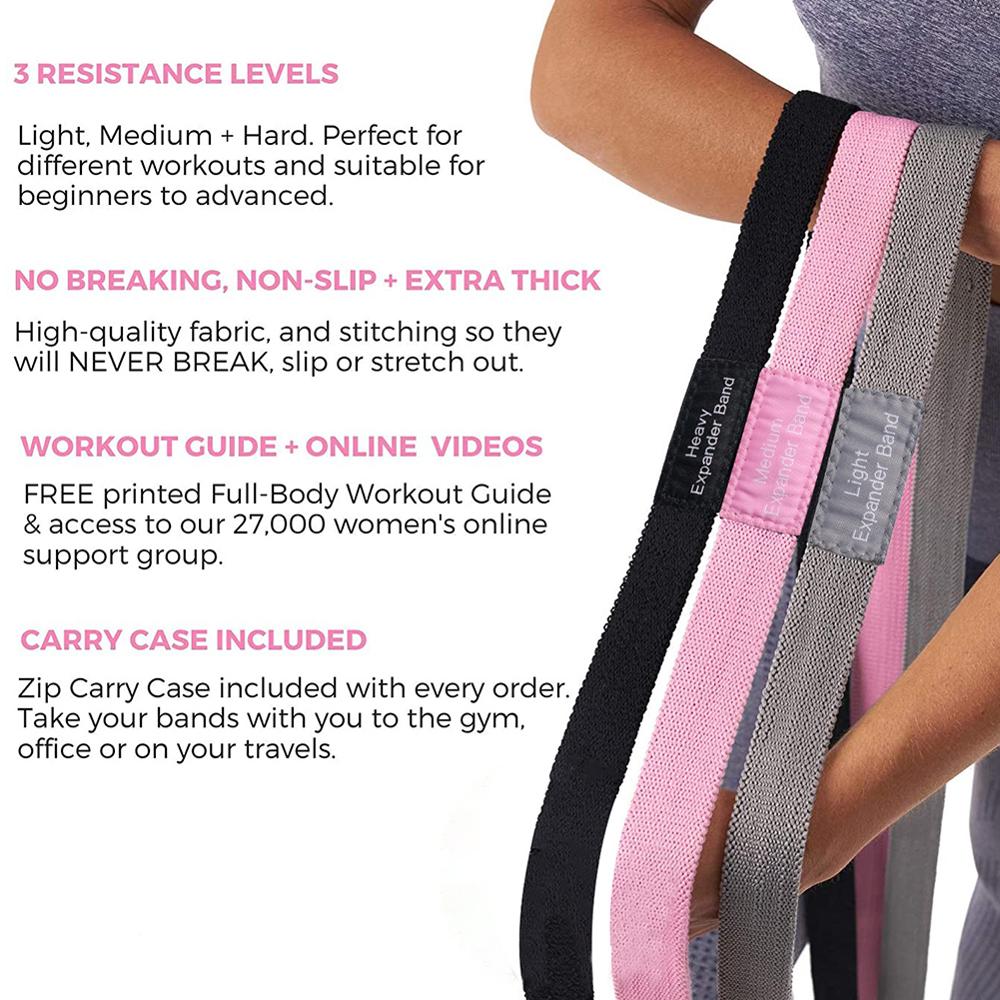 3pcs Resistance Band Buttock Ring Set
