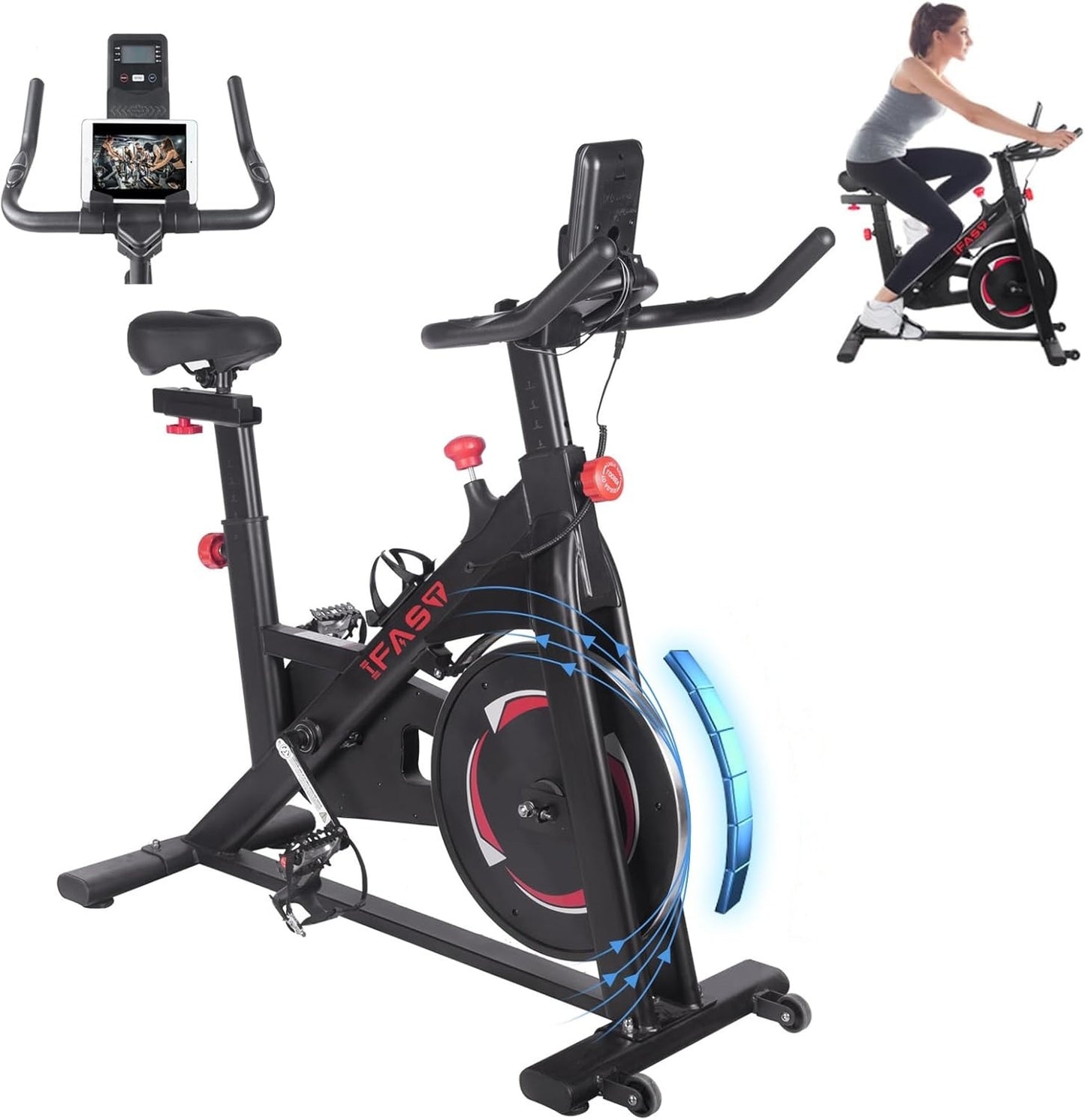 Black Stationary Bike for Home Gym