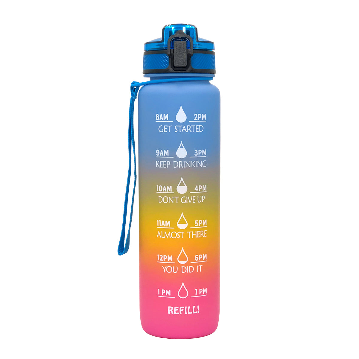 Frosted Gradient Sports Water Bottle with Bounce Back Resiliency