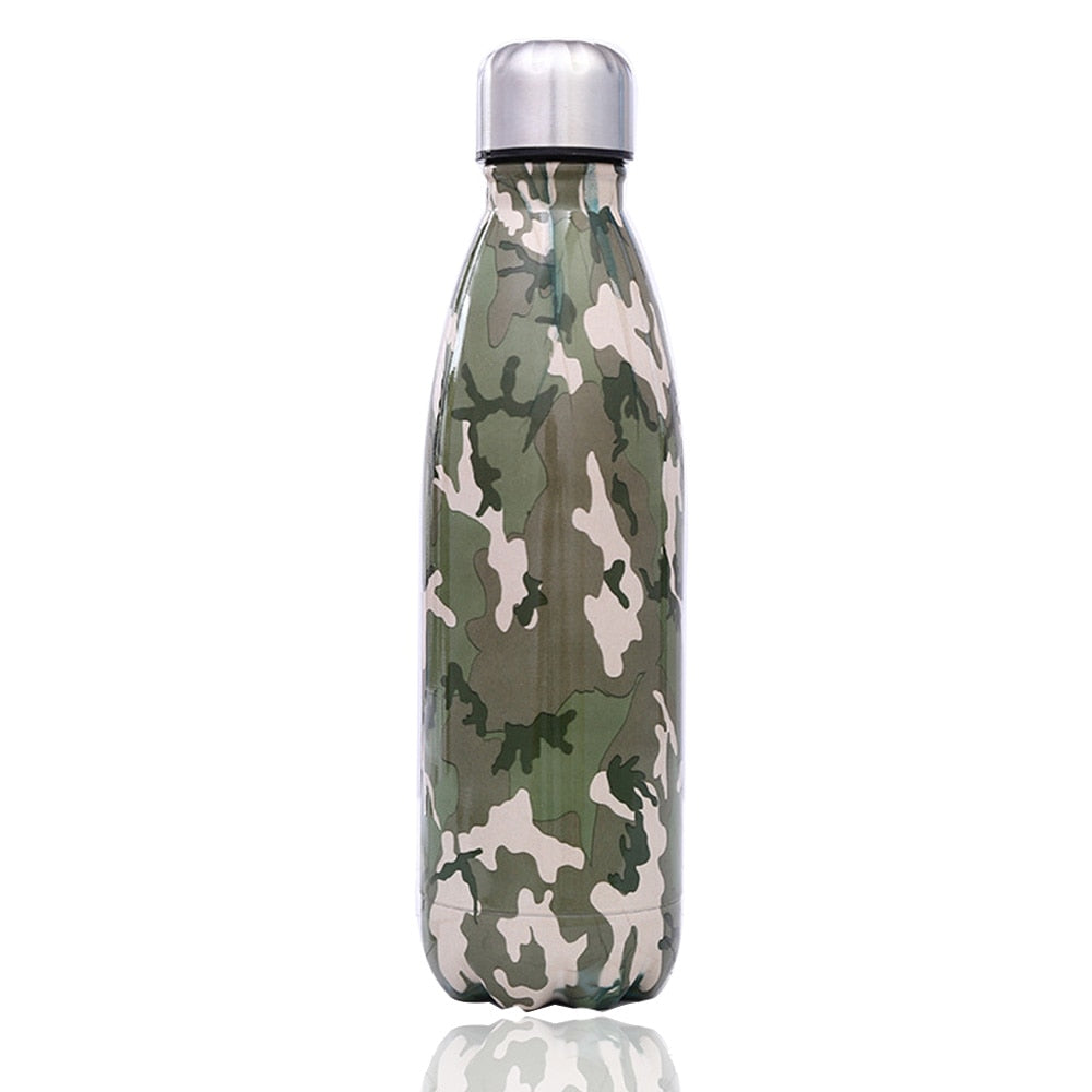 Camouflage Stainless Steel Portable Sports Water Bottle