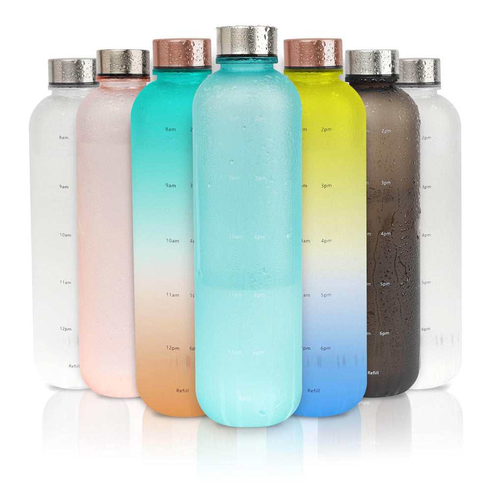 Frosted Gradient Sports Water Bottle 1L