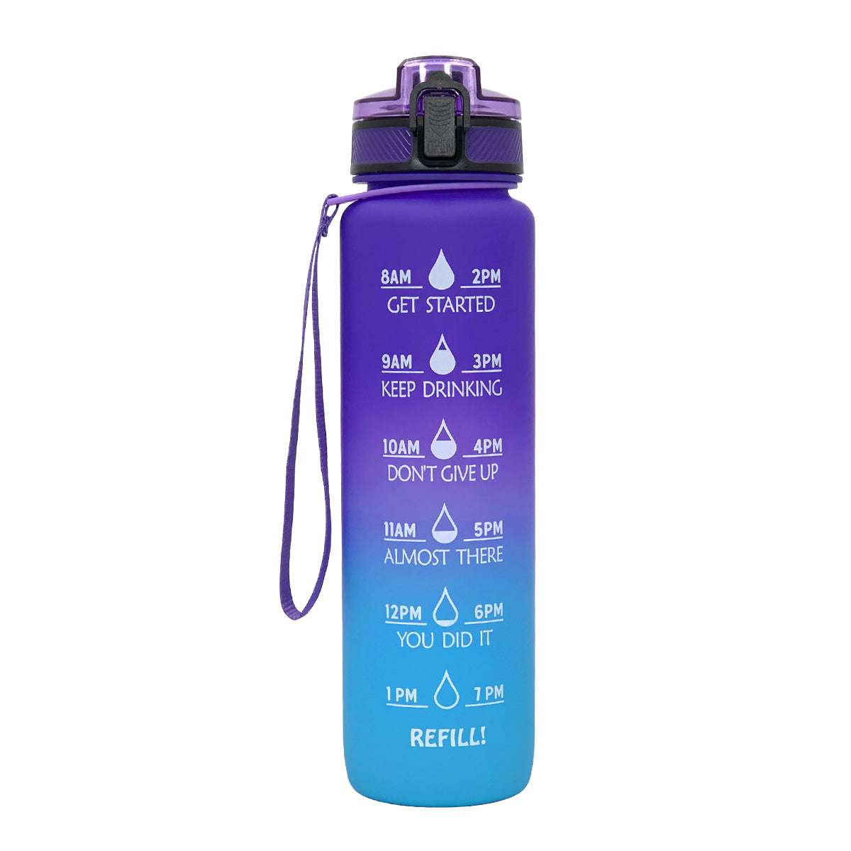 Frosted Gradient Sports Water Bottle with Bounce Back Resiliency