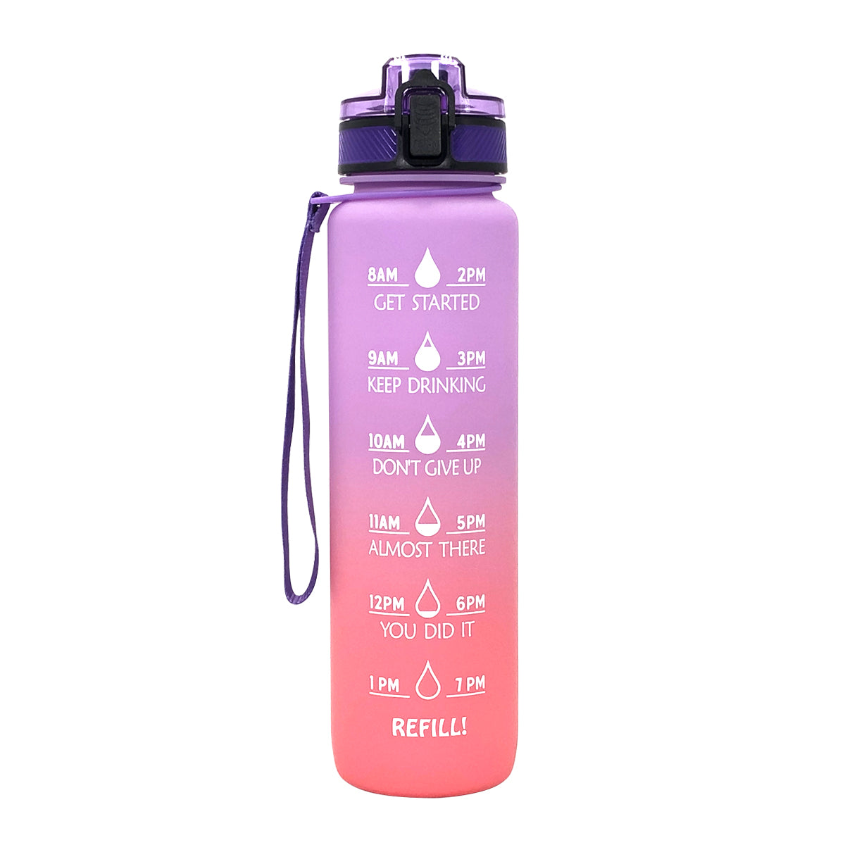 Frosted Gradient Sports Water Bottle with Bounce Back Resiliency