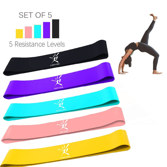 5 Colors Latex Resistance Bands Fitness Set