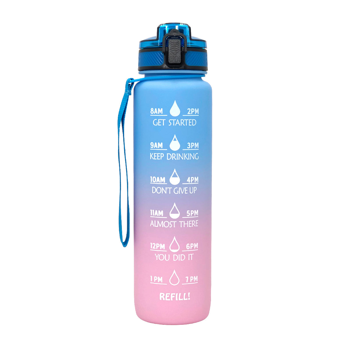 Frosted Gradient Sports Water Bottle with Bounce Back Resiliency