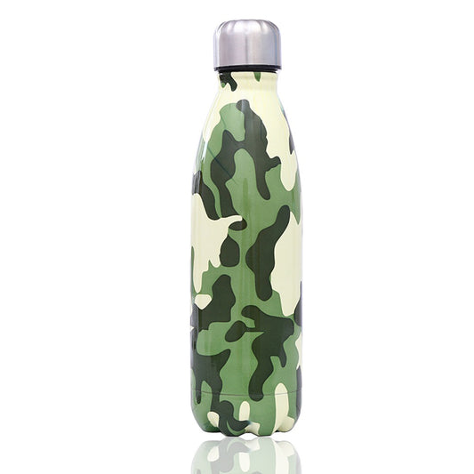 Pawaca Camouflage Stainless Steel Portable Sports Water Bottle