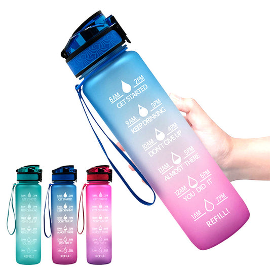 1L Tritan Frosted Gradient Sports Water Bottle