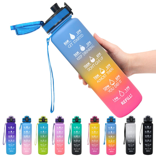 Frosted Gradient Sports Water Bottle with Bounce Back Resiliency
