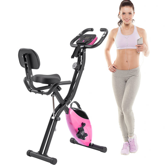 Folding Exercise Bike with Adjustable Resistance