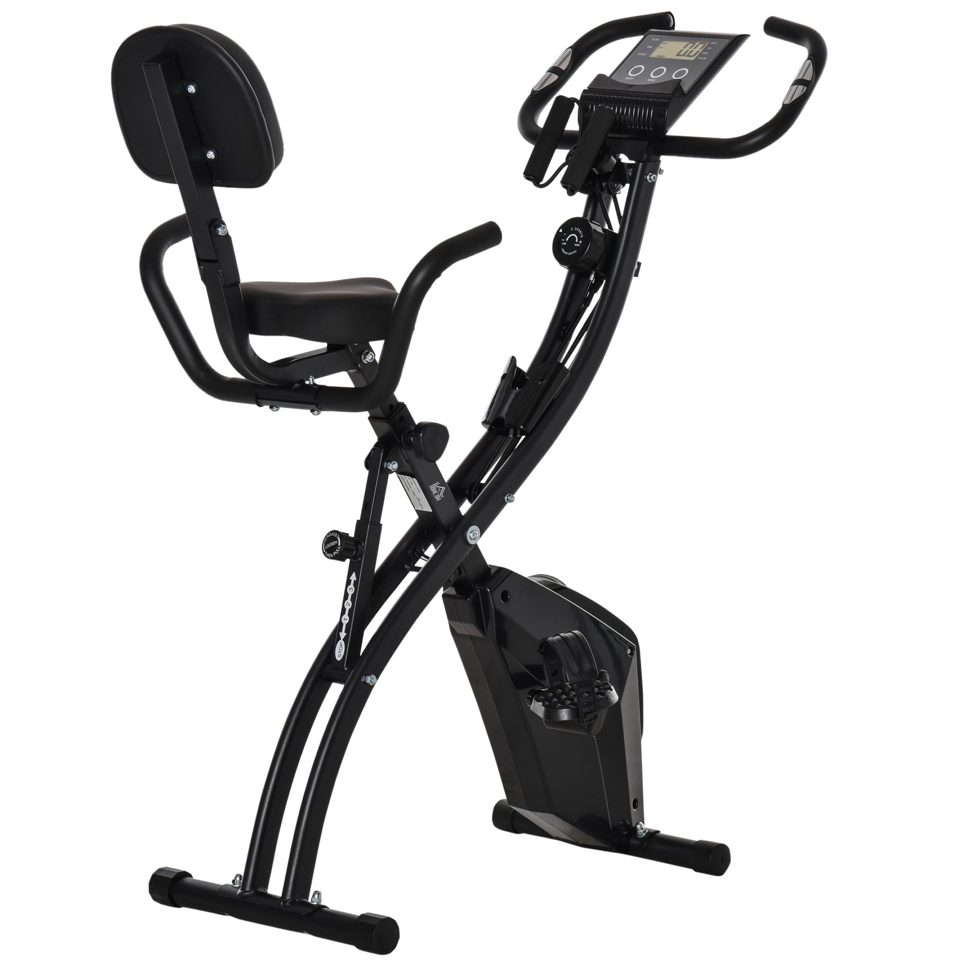 Soozier Folding Exercise Bike - 3-in-1 Recumbent & Upright Workout
